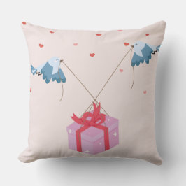 Almofada Whimsical Christmas Pillow with Hearts