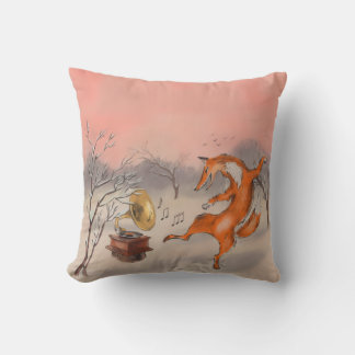 Almofada Whimsical Dancing Fox Nature Inspired Home Decor