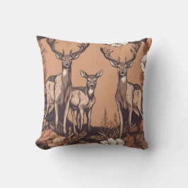 Almofada Whimsical Deer Grazing D3