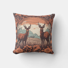 Almofada Whimsical Deer Grazing D7