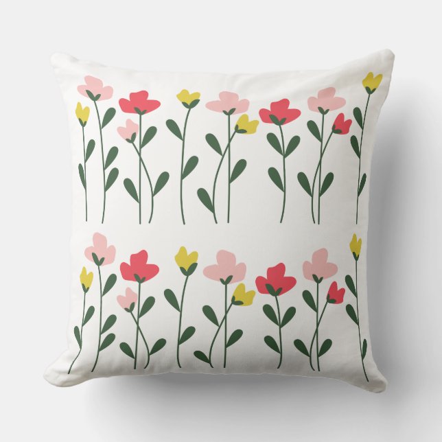 Almofada Whimsical Garden Rows Pillows (Frente)