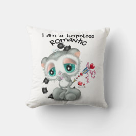 Almofada Whimsical Lemur with Heart Arrow – Cozy Love