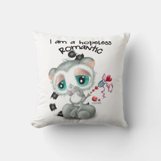 Almofada Whimsical Lemur with Heart Arrow – Cozy Love