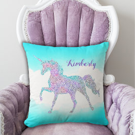 Almofada Whimsical Magical Glitter Unicorn