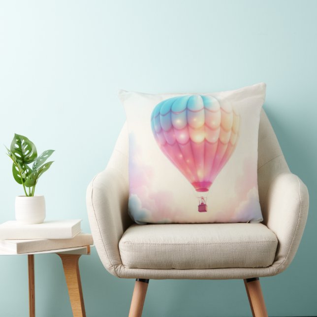 Almofada Whimsical Mystical Flying Air Balloon Light Colors (Cadeira)