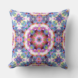 Almofada Whimsical Purple Blue Pink Colorful Pattern