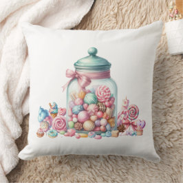 Almofada Whimsical Watercolor Sweet Candy