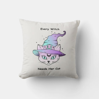 Almofada Whimsical Witch Cat