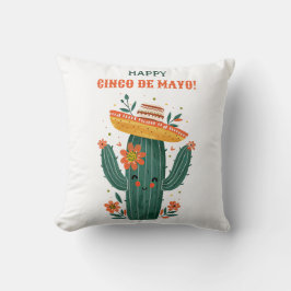 Almofada Whimsso Mexicano Cactus Happy Cinco de Mayo