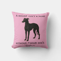 Almofada Whippet 'Uma casa não é um lar sem ...'