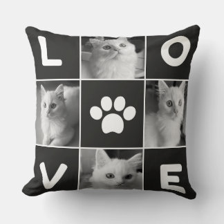 Almofada Whiskered Whimsy: Abrace o amor - Cat Lover