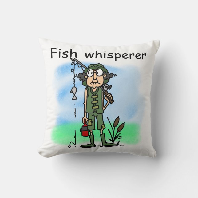 Almofada Whisperer dos peixes (Frente)