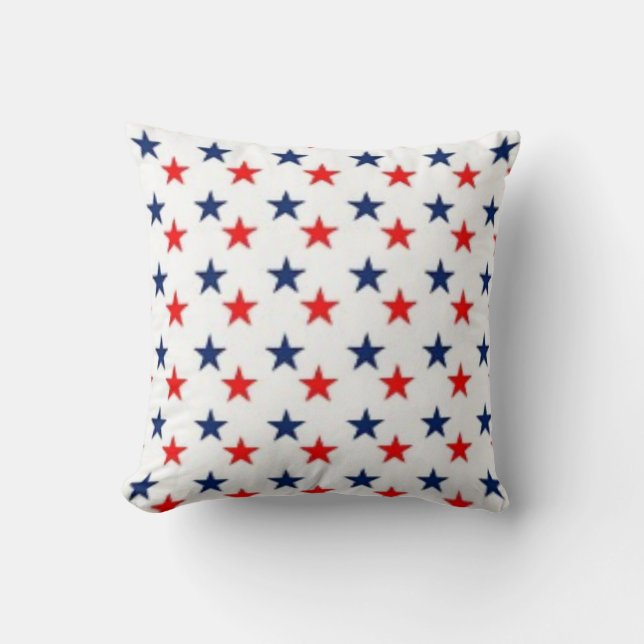 Almofada White Background, White & BLUE Stars USA (Frente)