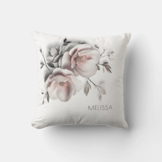 Almofada White Blush 3 D Flower