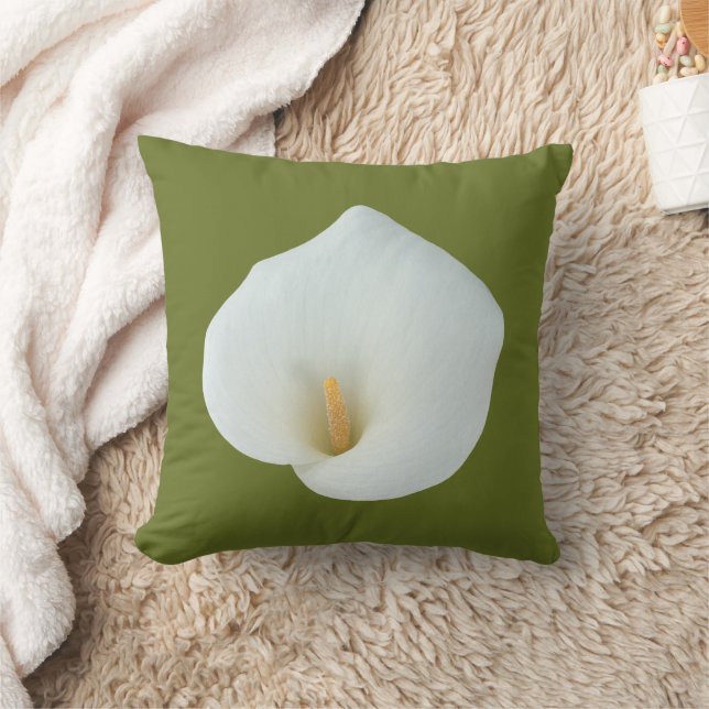 Almofada White Calla Lily Flower Backyard Foto do jardim (Cobertor)