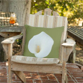 Almofada White Calla Lily Flower Backyard Foto do jardim