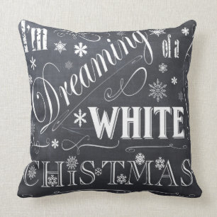 Almofada White Christmas do quadro do feriado