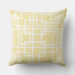 Almofada White Path em amarelo parmesão claro