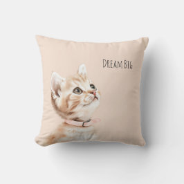 Almofada White Peach Cat