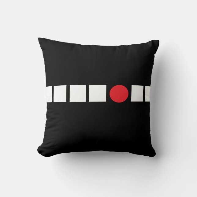 Almofada White Square - Red Dot (Frente)