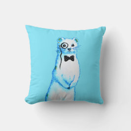 Almofada White Stoat Ermine Cute Ferret Arte