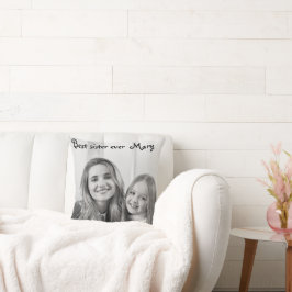 Almofada white unicorn best ever sister photo