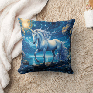 Almofada White Unicorn Fantasy Full Moon