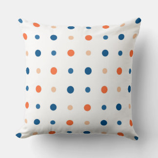 Almofada White with blue and orange dots
