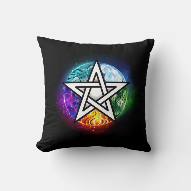 Almofada Wiccan pentagram (Frente)