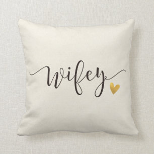 Almofada Wifey, Hubby e Wifey Wedding Gift