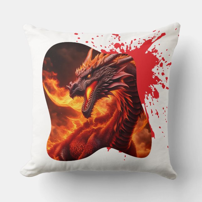 Almofada Wild Dragon Throw Pillow (Frente)