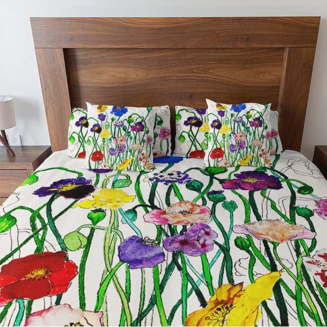 Almofada Wild Poppy Cushion (Matching Wild Poppy pillows and blanket)