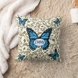 Almofada Wild Romantic Field Blue butterflies