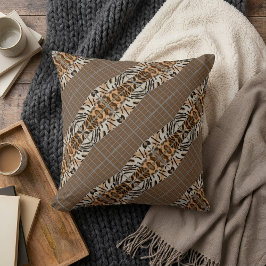 Almofada Wildcat Matrix - Bengal Cat Leopard Coffee Pillow