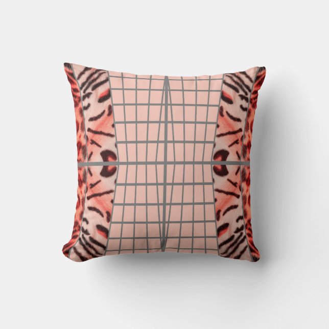 Almofada Wildcat Matrix - Bengal Cat Leopard Pink Pillow (Frente)