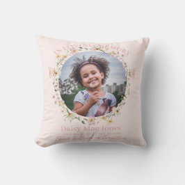 Almofada Wildflower In Loving Memory Memorial Funeral Photo