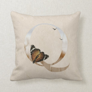 Almofada Wildlife Alphabet - Letra Q Travesseiro decorativo