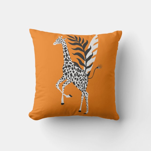 Almofada wildlife friendship - Orange Giraffe cushion (Frente)