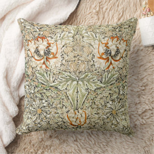 Almofada William Morris Antigo Floral de Madressilva Clássi