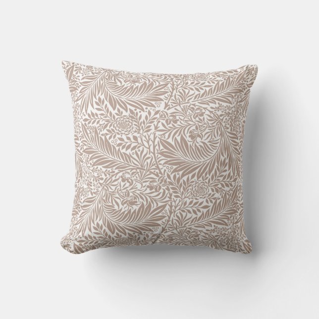 Almofada William Morris Beige Larkspur Pattern (Frente)
