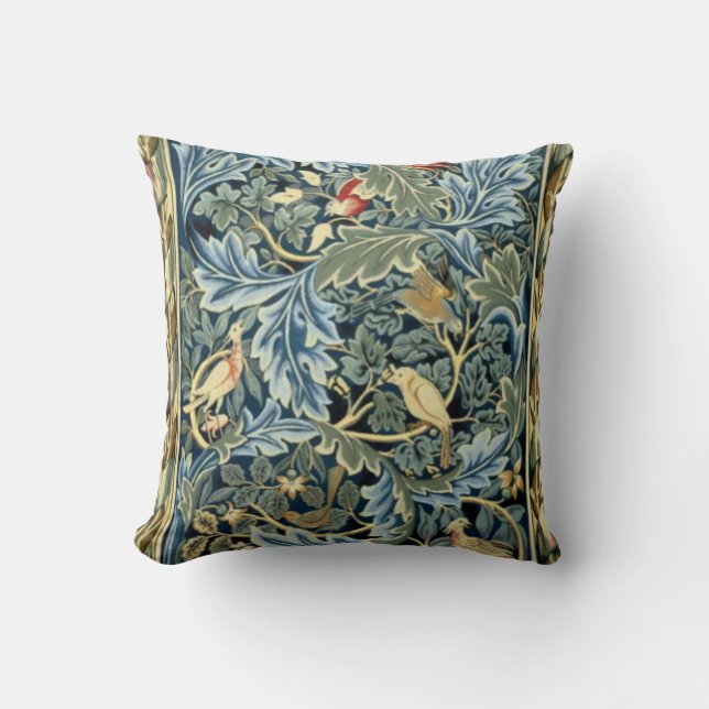 Almofada William Morris Birds e Acanthus (Frente)