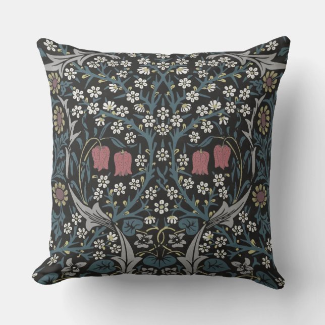 Almofada William Morris Blackthorn Floral Art Nouveau (Frente)