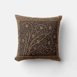 Almofada William Morris Campion Couro Talhado Damasco