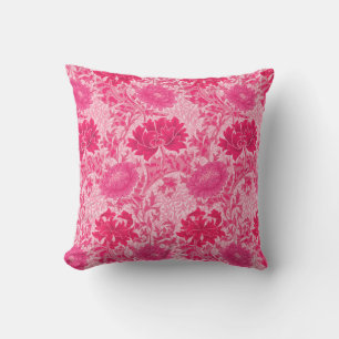 Almofada William Morris Chrysanthemums, Fuchsia Pink