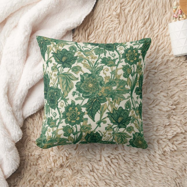 Almofada William Morris Compton folhagem Art Nouveau (Cobertor)