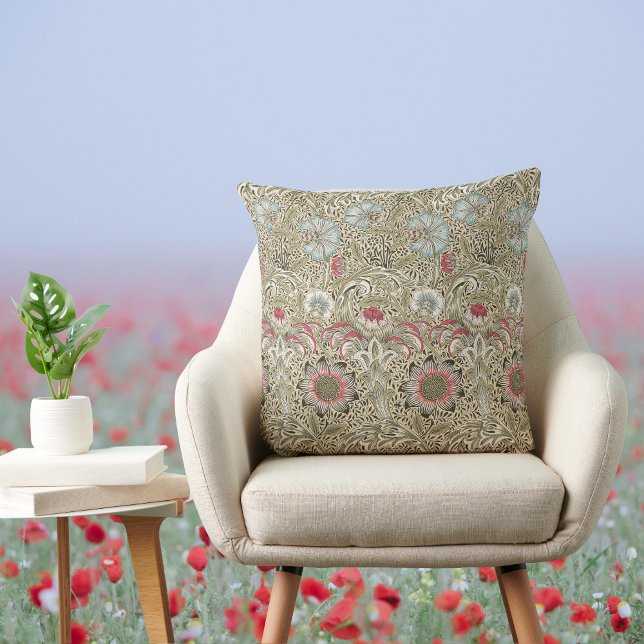 Almofada William Morris Corncockle Cream Blue e Rosa (Criador carregado)