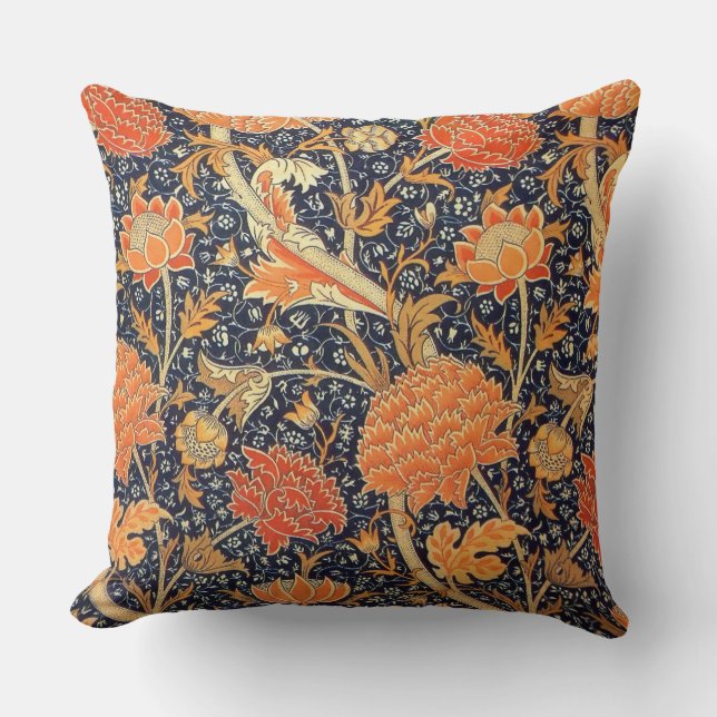 Almofada William Morris Cray Floral Art Nouveau Pattern (Frente)