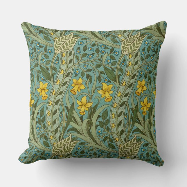 Almofada William Morris Daffodil Floral Pattern Classic (Frente)
