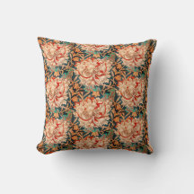 WILLIAM MORRIS GARDEN TAN POPPY FLORGRIA SANGRIA