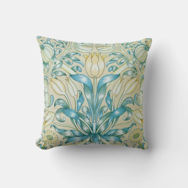 Almofada William Morris Lily e Pomegranate Floral (Frente)
